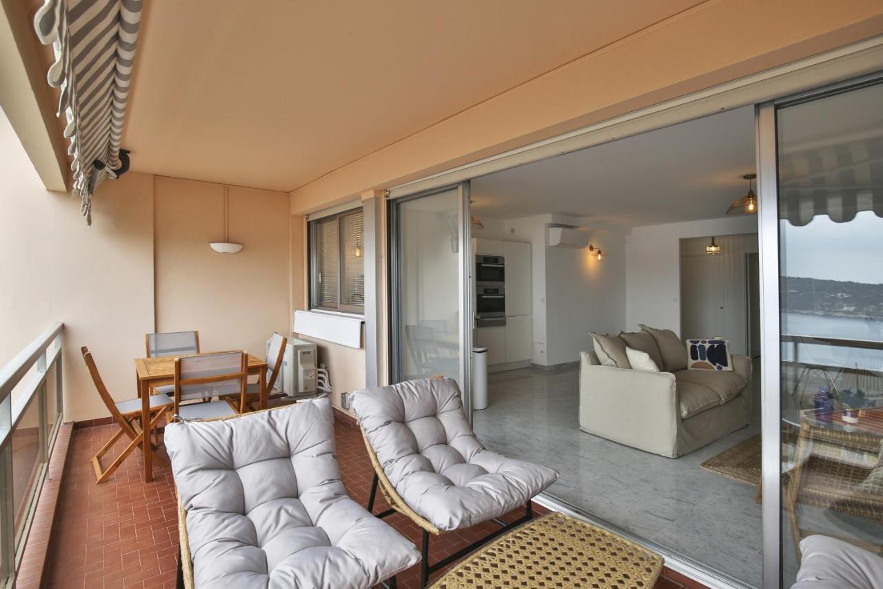 Sublime Appartement Vue Mer. Parking/Piscine/Clim Villefranche-sur-Mer Luaran gambar